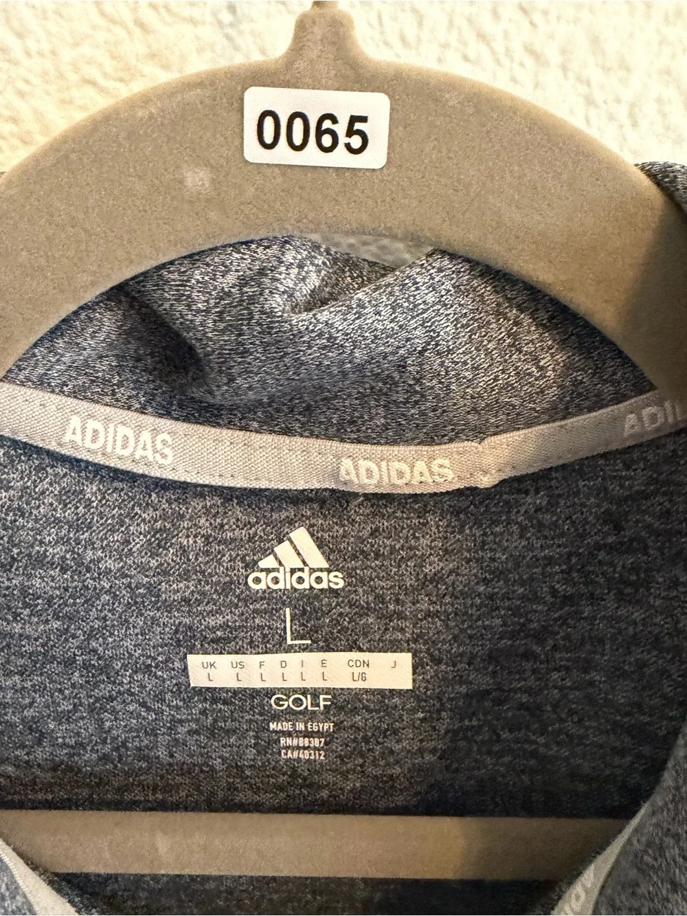 adidas Men’s Dark Heather Gray Performance Polo